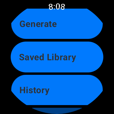 The WatchBar menu on Wear OS